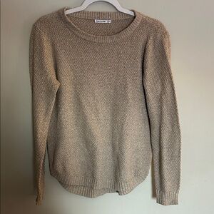Pink Clover Tan Crew Neck Sweater